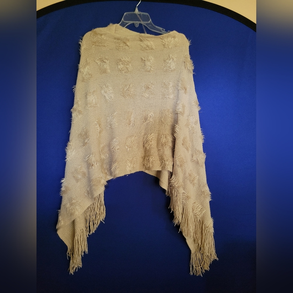 Beige poncho